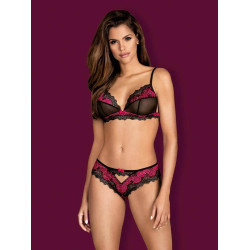 Obsessive Ensemble Tulia 2 Pièces Noir-Rose